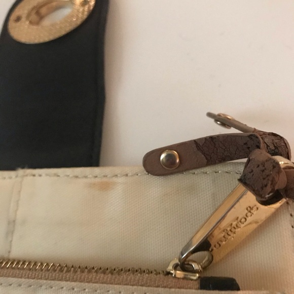 SPARTINA NATURAL LINEN LEATHER WALLET ORGANIZER - Picture 3 of 5